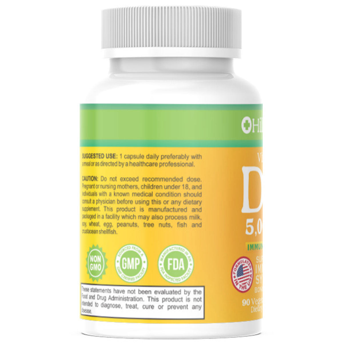 Vitamin D3 5000 IU Veggie Caps 90ct