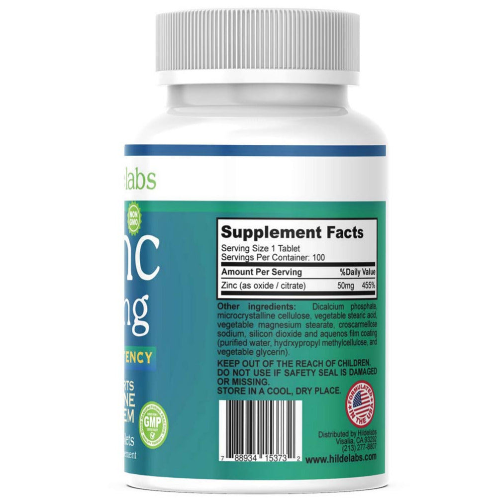 Zinc 50mg High Potency 100ct